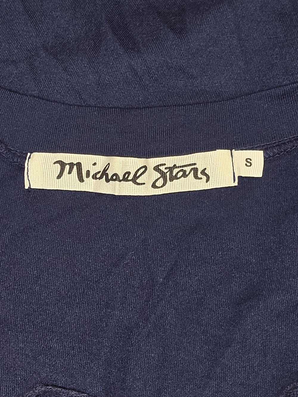 Michael Stars Navy Lace-Up V-Neck T-Shirt Midi Dress Womens Size Small - Picture 5 of 7